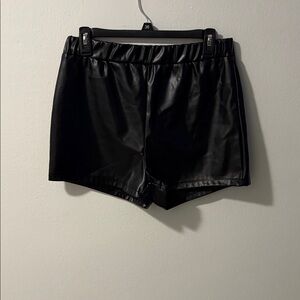 Sleek Black High Waist Women's Shorts